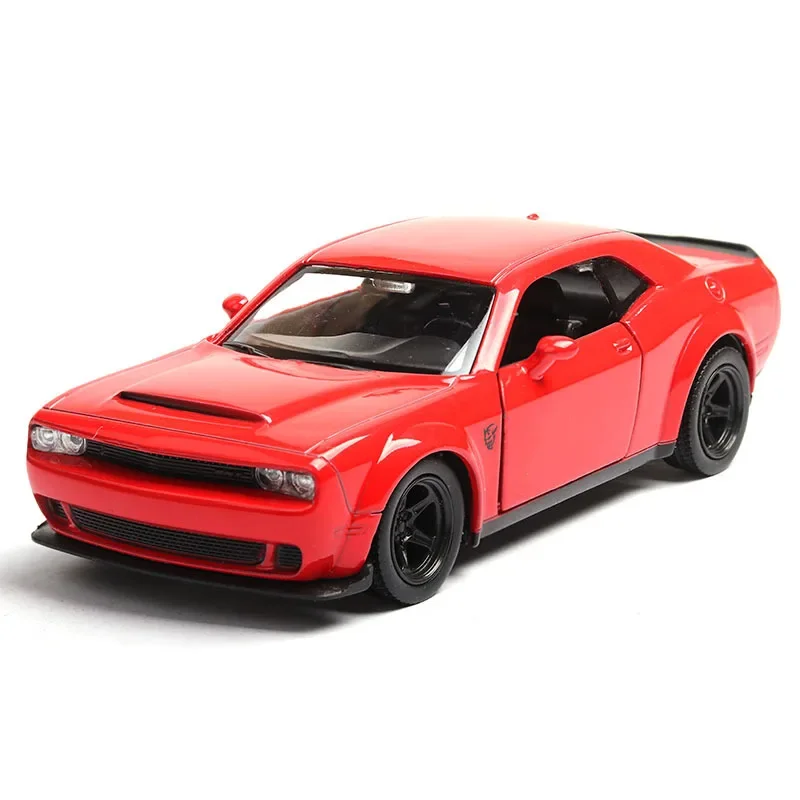 1:36 Dodge Challenger SRT Demon Sports Car Alloy Diecast Car Model Toy With Pull Back For Kids Gifts Toy Collection A141 2