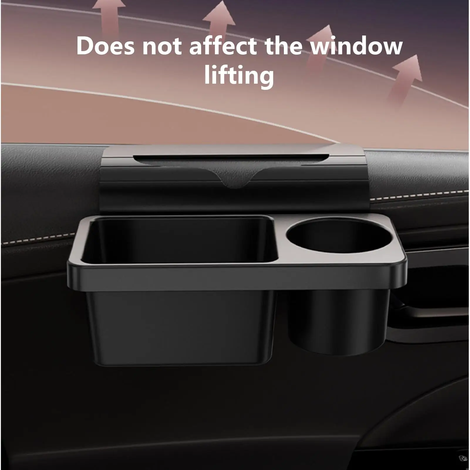 비행기 창문 컵 홀더 미끄럼 방지 다기능 자동차 도어 정리함 SUV 트럭 밴 여행용 트레이