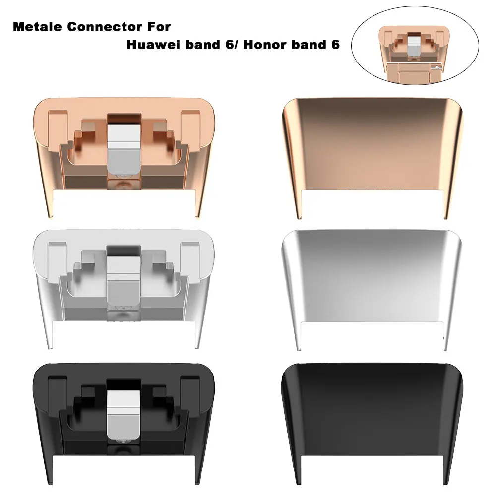 

1 Pair Watch Adapter Connector For Huawei band 6 honor band 6 Metal Connector Watch Band 16mm Width Strap Replacement Accessorie