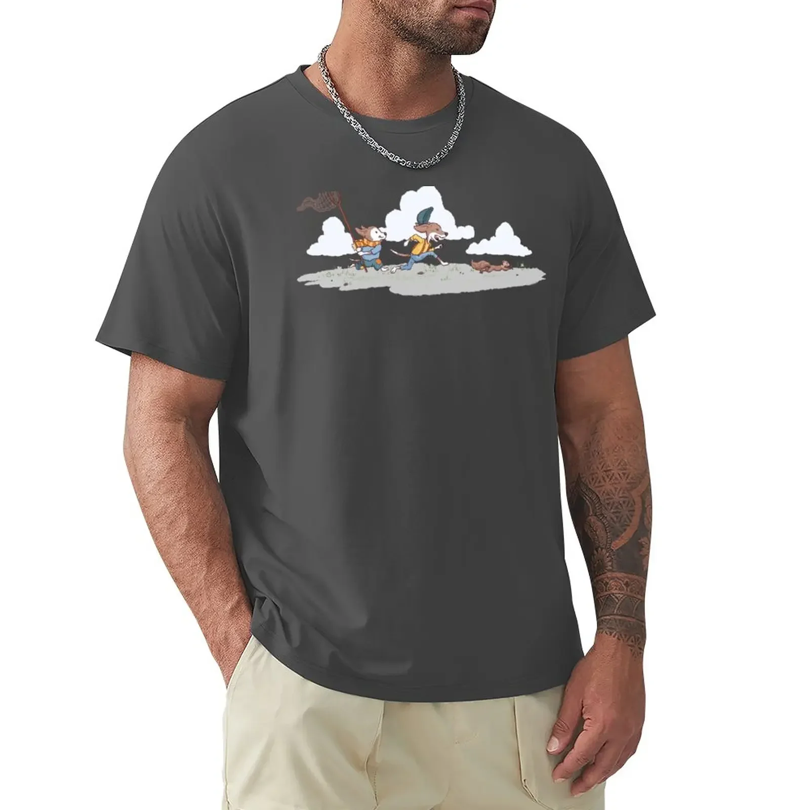 Beagle Brothers Squirrel Chase T-Shirt Grafica Top Camicie Da Allenamento Per Uomo