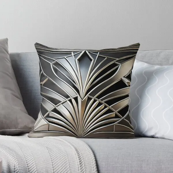 

Silver Art Decostyle 024 Printing Throw Pillow Cover Cushion Bedroom Case Square Decor Hotel Pillows not include One Side