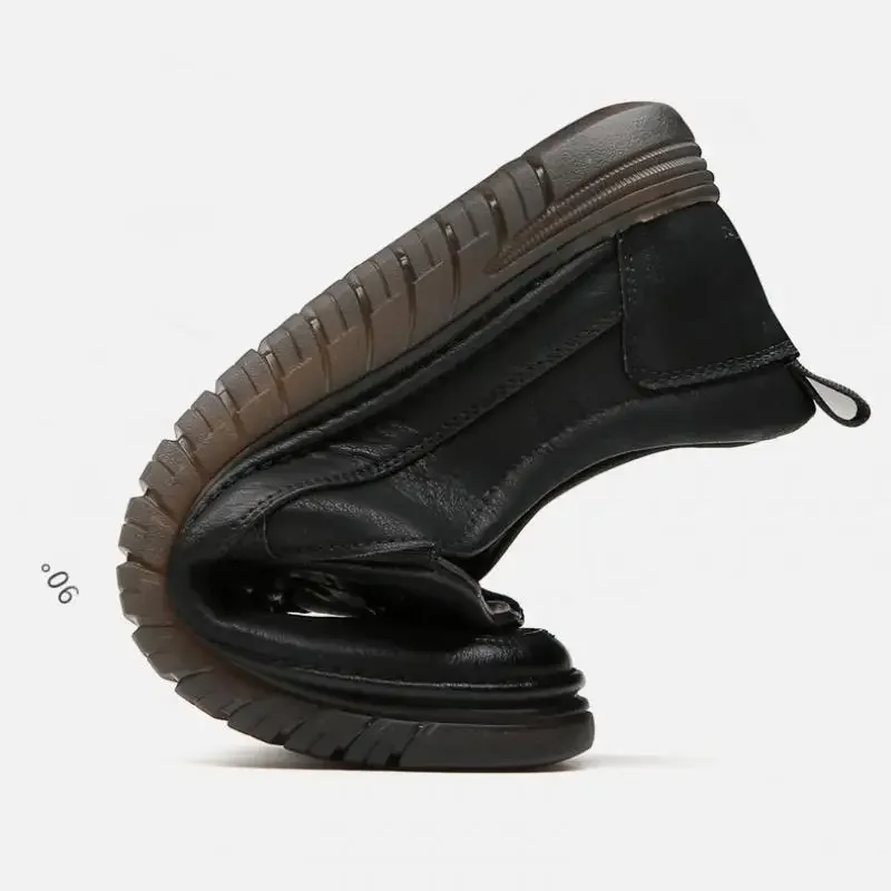 Cow Leather Shoes Men Business Casual Lightweight Soft Bottom Loafers Driving Flat Shoe Slip on Male Footwear Handmade