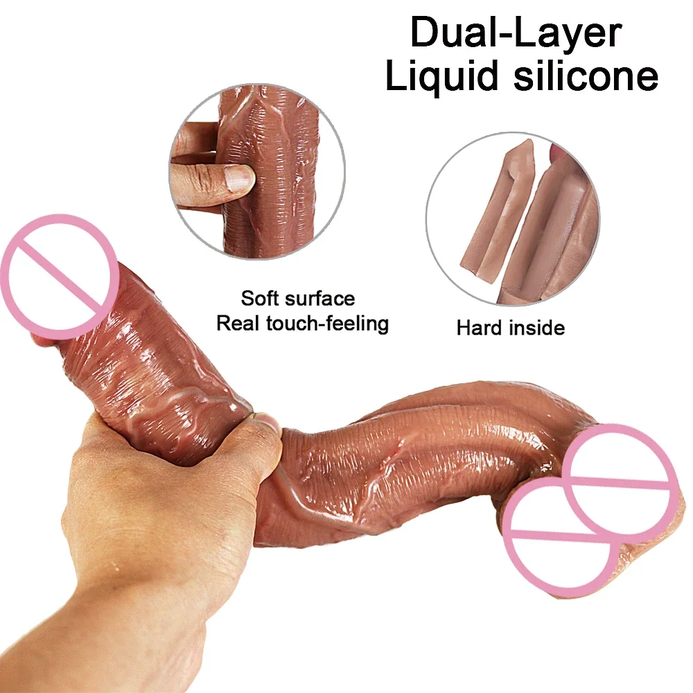 Long Penis Realistic Dildos for Women Lesbian Toys Big Fake Dick Soft Silicone Females Masturbation Sex Adult Erotic Product sex toys