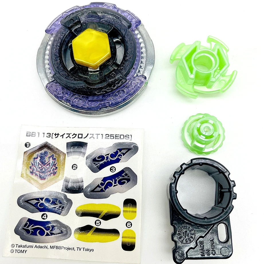 

Tomy Beyblades BB113 металлический Бой 4D ,Scythe Kronos T125 EDS Beys BB-113 без коробки, без пускового устройства