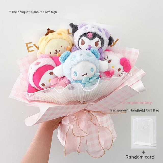 Sanrio – jouet en peluche kawaii Kuromi My Melody Hello Kitty, poupée à  cannelle pour enfants, Collection de dessin animé - AliExpress