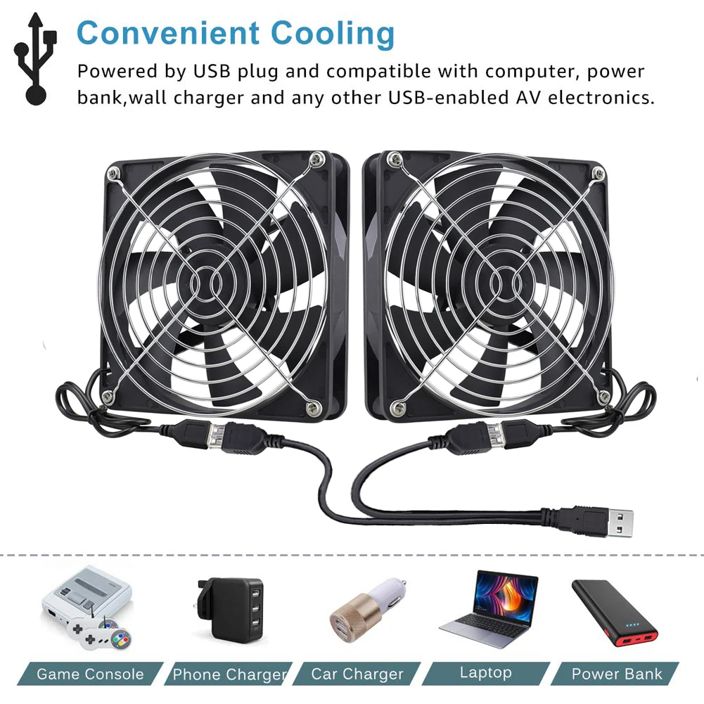 Ventiladores Usb Alimentados por Gdstime em Cabo Usb Receptor av Arrefecimento Dual dc 5v 40 mm 50 mm 60 mm 80 mm 92 mm 120 Milímetros 140 Milímetros dc - Imagem 4