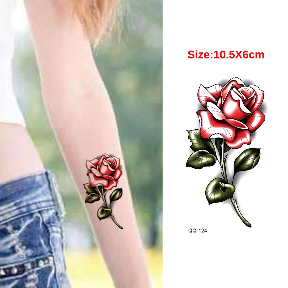 ARYU 8 Adesivi Per Tatuaggi A Colori Con Farfalla, Fiore Di Pruno, Drago E Fenice - Foto 10