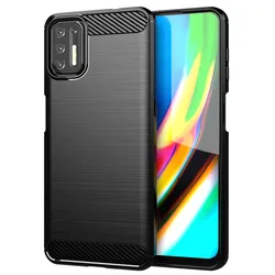 Enhanced Silicone Rubber Soft Armor Case - Durable and Stylish Protective Cover for Moto G9 Plus (Black)