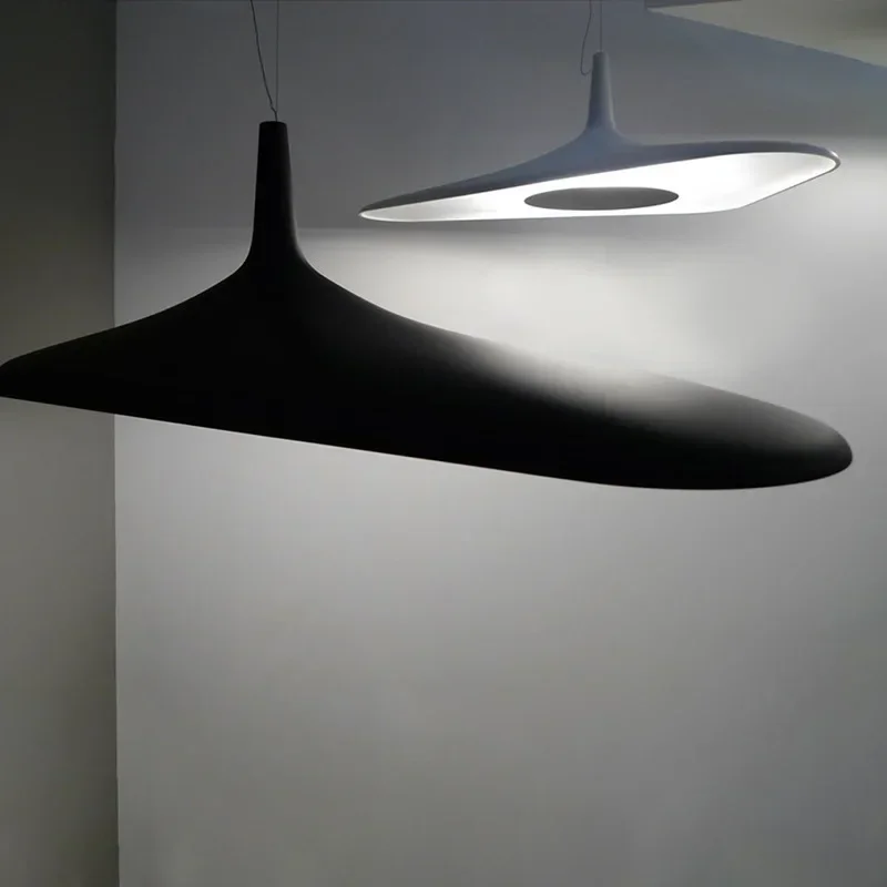 Italian Postmodern Irregular Nordic LED Chandelier for Living Dining Room Bedroom Exhibition Hanging Lamp Black Decor Lights 5