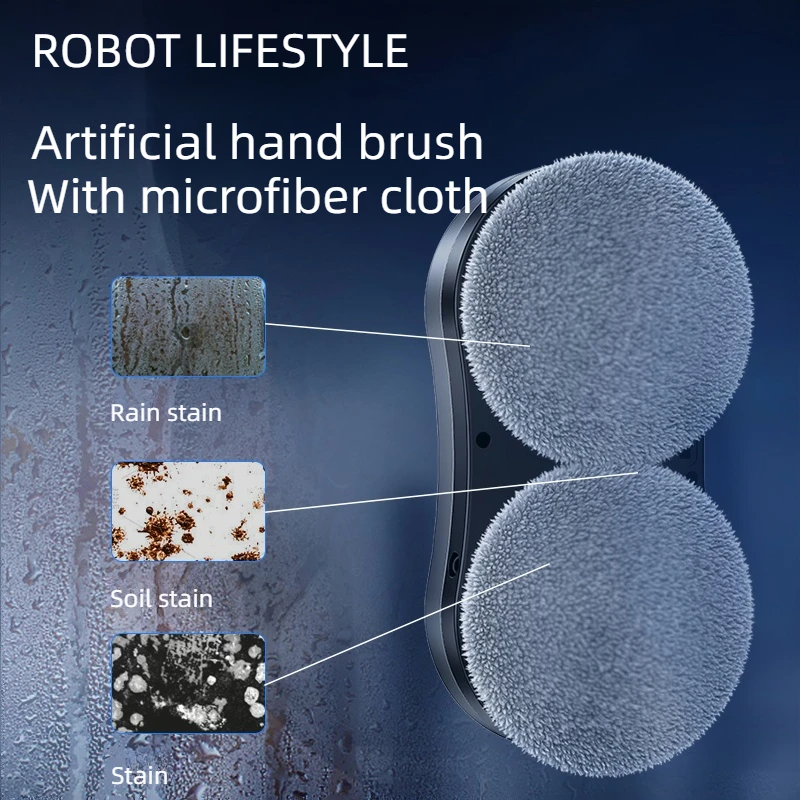 Automatic Window Washer Robot Glass Cleaner Four Spray Water Way Floor Wall Cleaning Appliance Remote Control 2