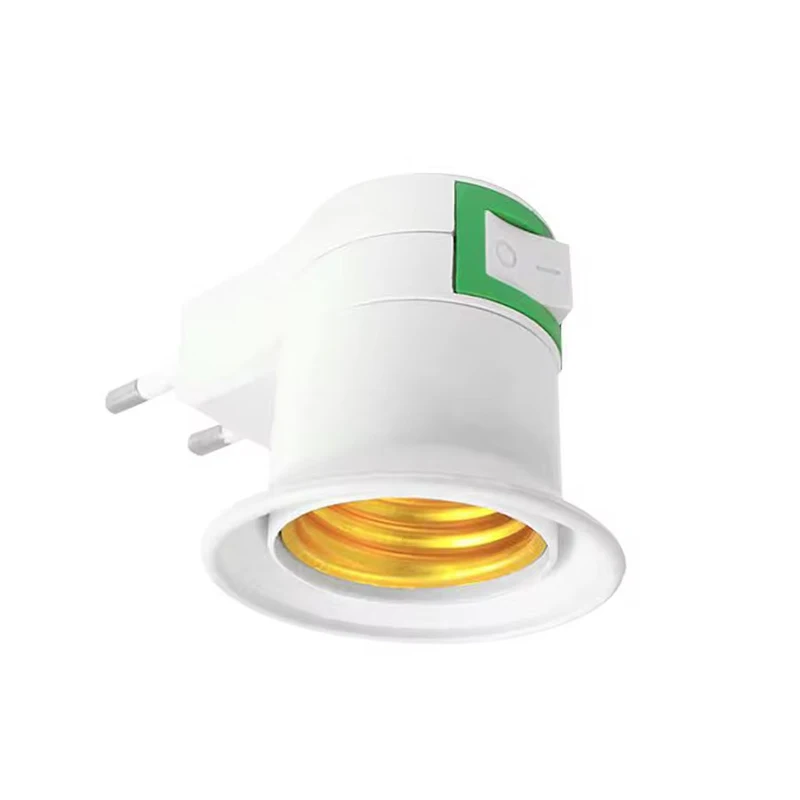 Adattatore Lampada E27 Con Interruttore – Spina Europea – Prolunga Flessibile 20 Cm – Portalampada