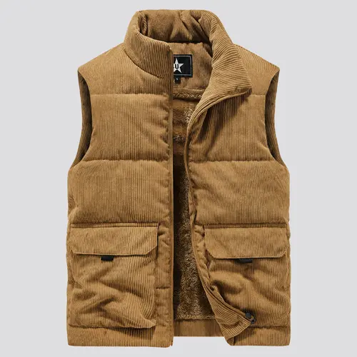Winter Male Fleece Warm Vest Coats Men Stand Collar Army Thicken Waistcoats Clothing Mens Jacket Sleeveless Vest - Image 8