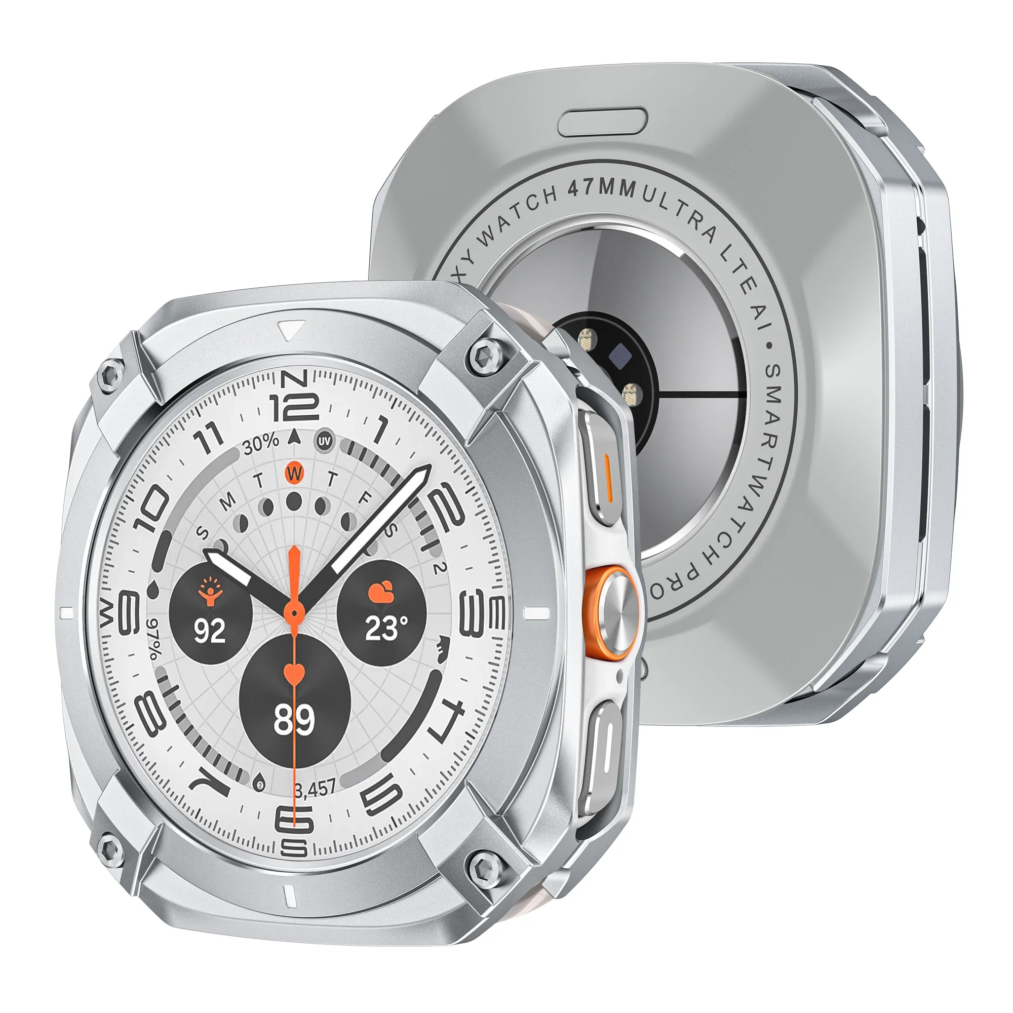 Premium Aluminum Alloy Protective Case with Screen Protector – Men's Watch Cover Accessories