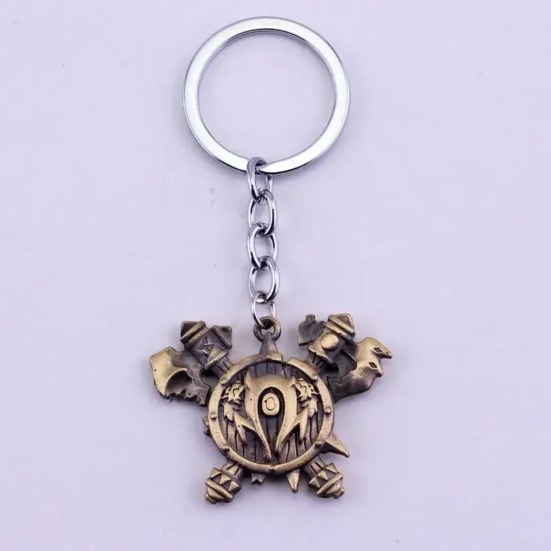 

Game World Of Warcraft Keychain WOW Logo Metal Pendant Key Chain for Women Men Keyring Jewelry high quality