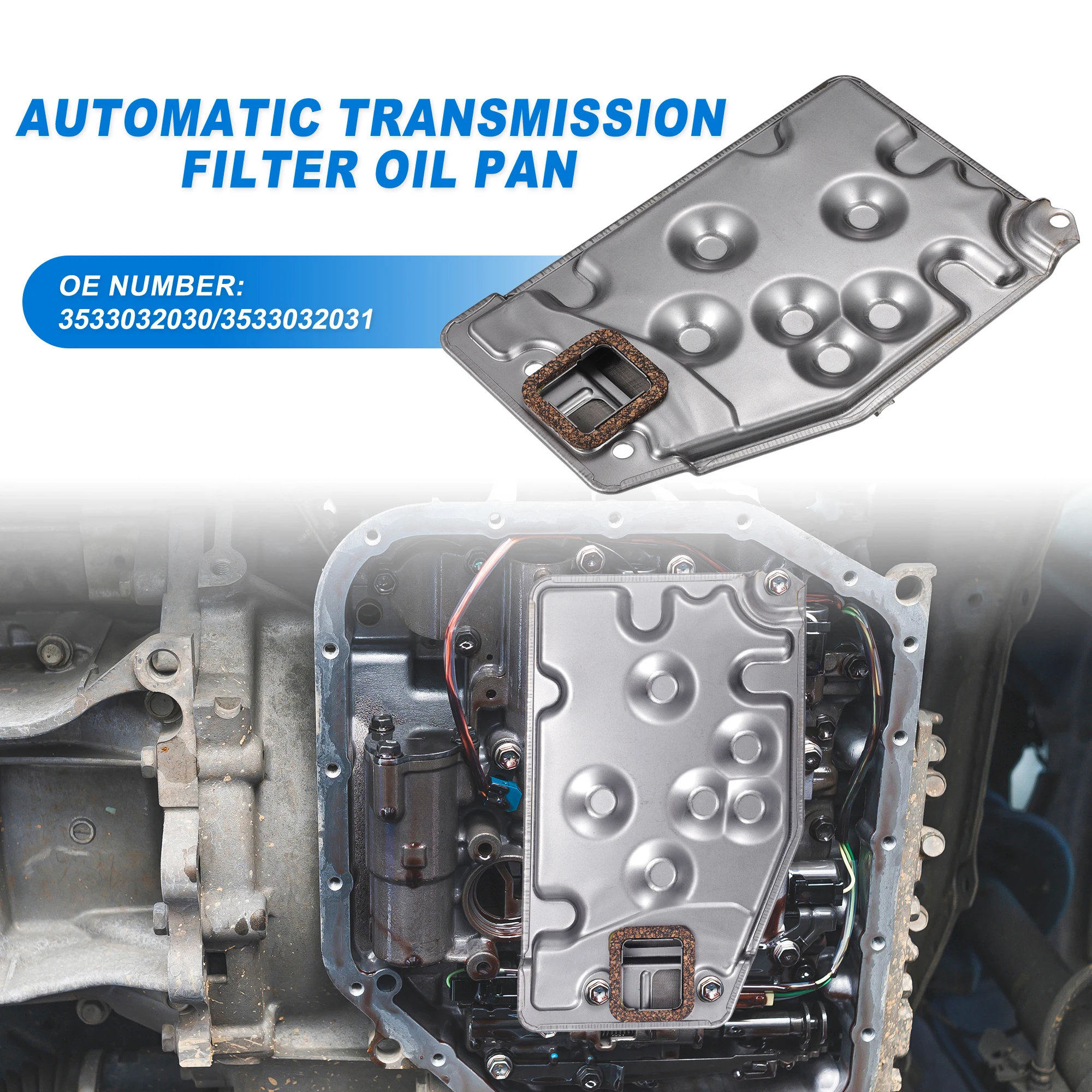 UXCELL A140E A140L Automatic Transmission Filter Oil Pan for Toyota RAV4 Base 2.0L L4-Gas 1996-2000 3533032030