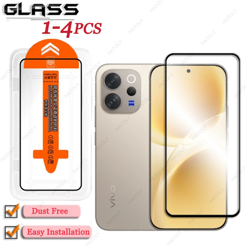 Premium Elite Glass Dust-Free Easy Installation Screen Protector with Black Edge Protective Film