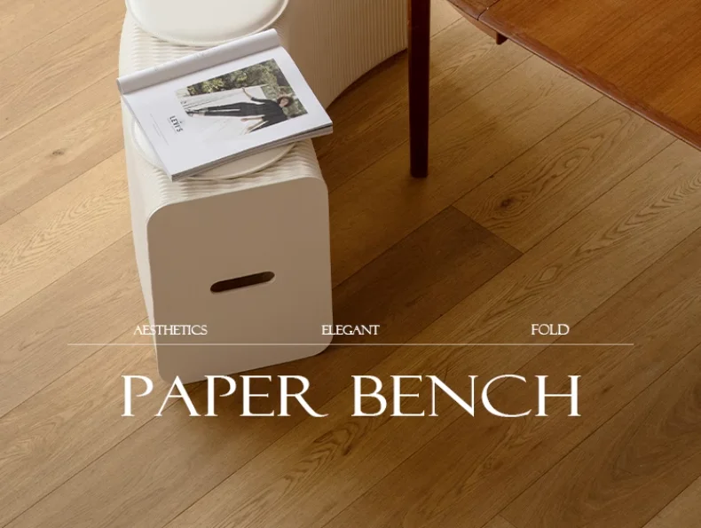 18-paper Shoe-changing Stool, Telescopic and Foldable, Bench Bedside Stool, Stackable Creative Multi-functional Stool