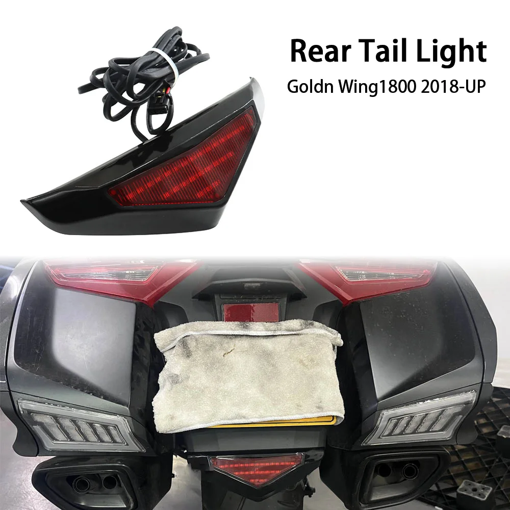 

Motorcycle Accessories Rear Fender Tail Lights Trim LED Lamp Black Chrome For Honda Goldwing GL 1800 F6B 2018-2024 2022 2023