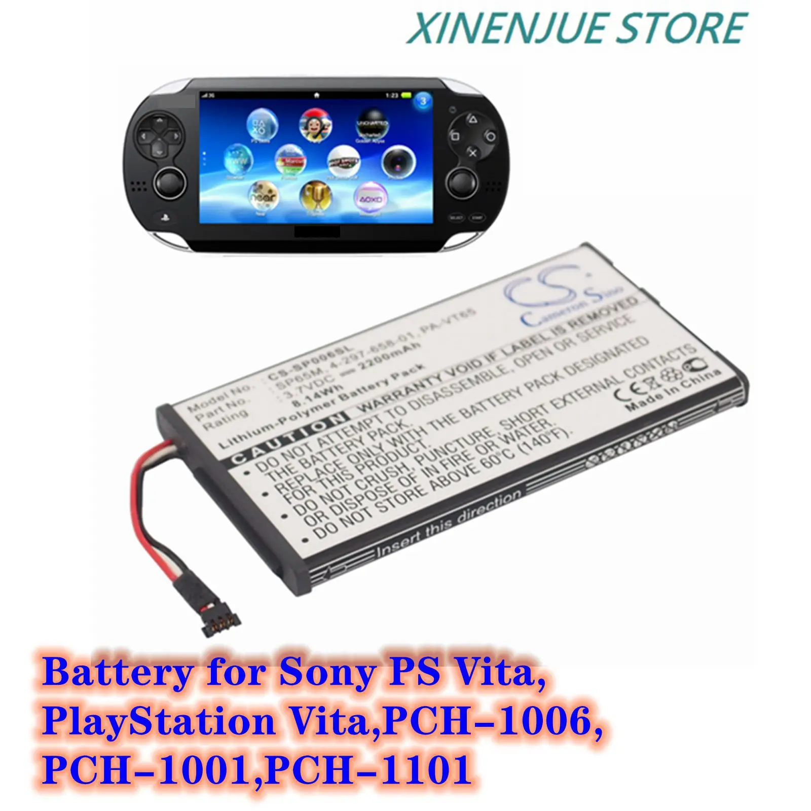 cellePhone Batterie Li-Polymer compatible avec Sony Playstation PS Vita  (remplacement pour SP65M)