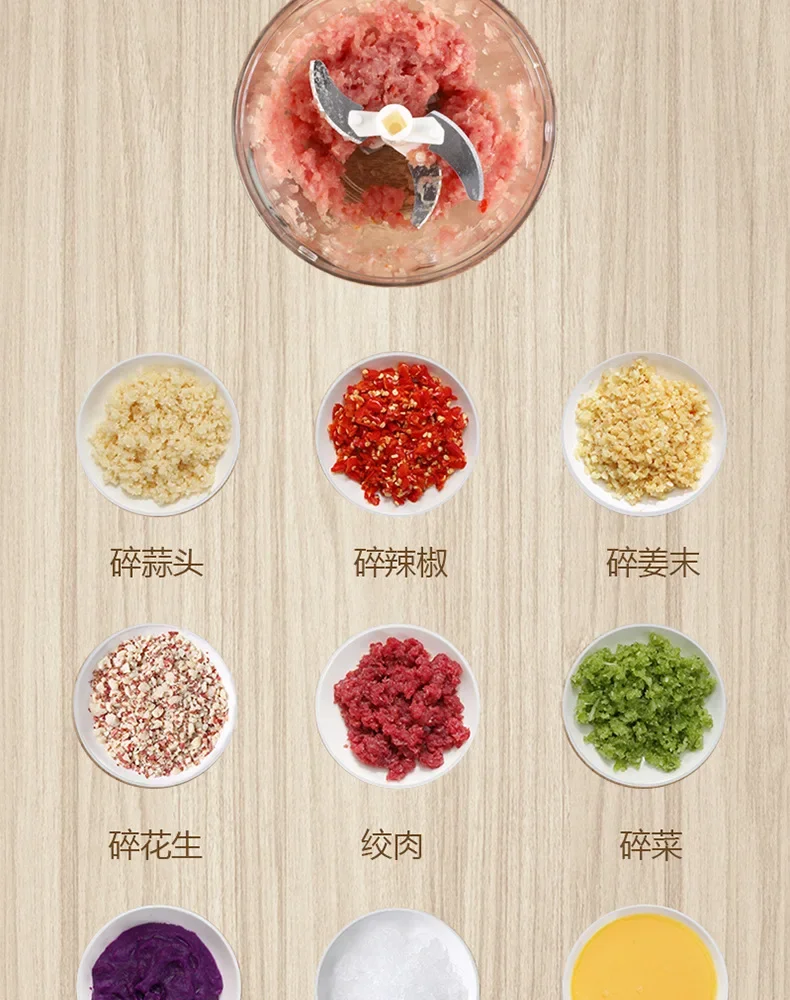 Description Picture 5 of item500/900ML Manual Meat Mincer Garlic Chopper Rotate Garlic Press Crusher Vegetable Onion Cutter Kitchen Cooking Accessories