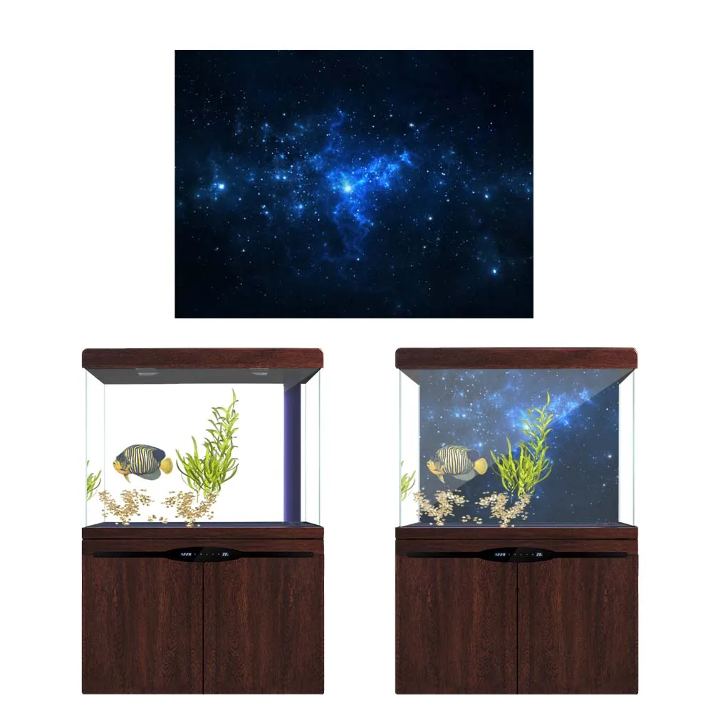 PVC Adhesive Aquarium Fish Tank Background Poster Backdrop Decoration Paper (61*41cm)