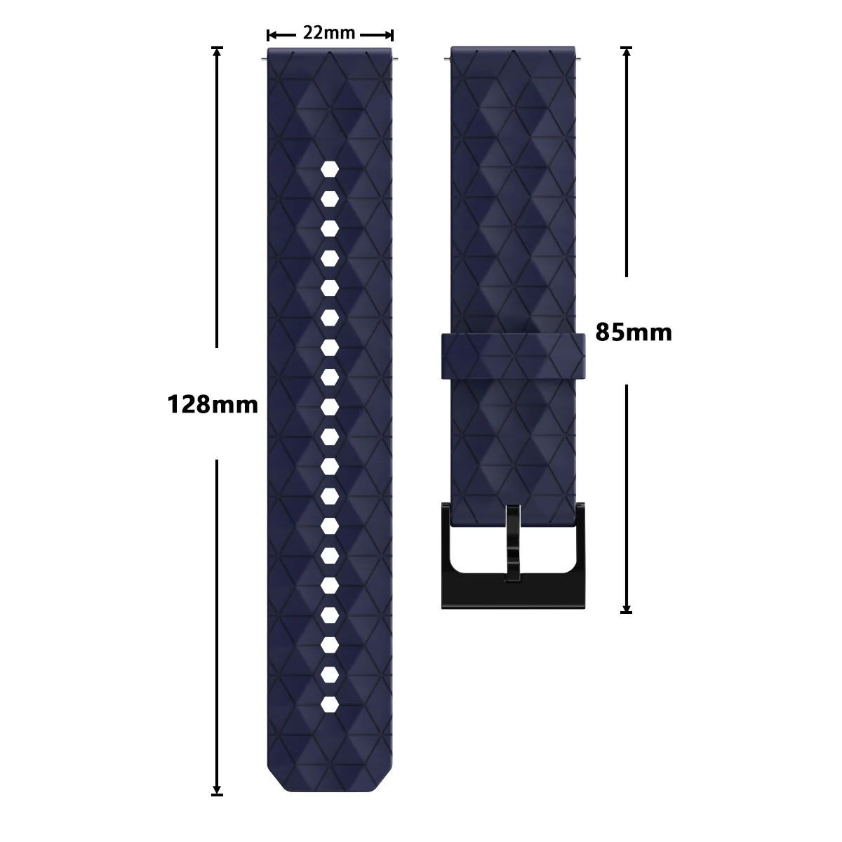 Silicone Sports Strap - 22mm Replacement Wristband Accessory