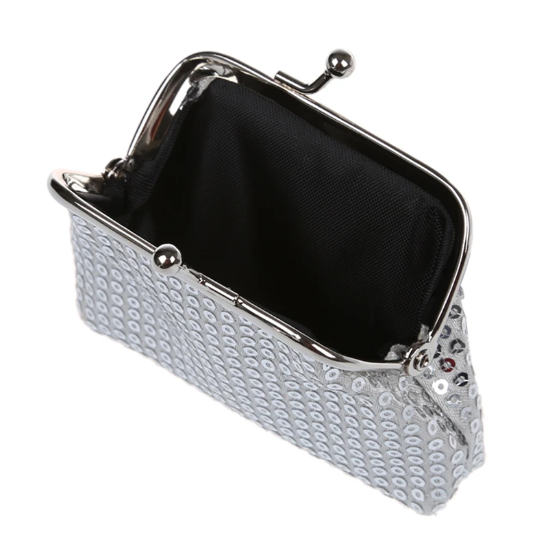 Women's Sequins Coin Purse Buckle Mini Wallet