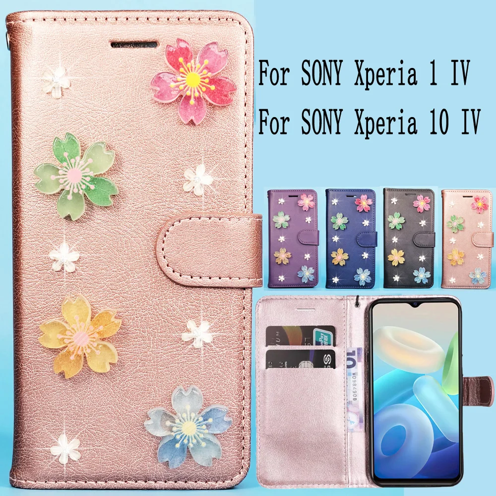 Sunjolly Mobile Phone Cases Covers For Sony Xperia 1 10 Iv Case Cover Coque Flip Wallet For Sony Xperia 10 Iv Cases