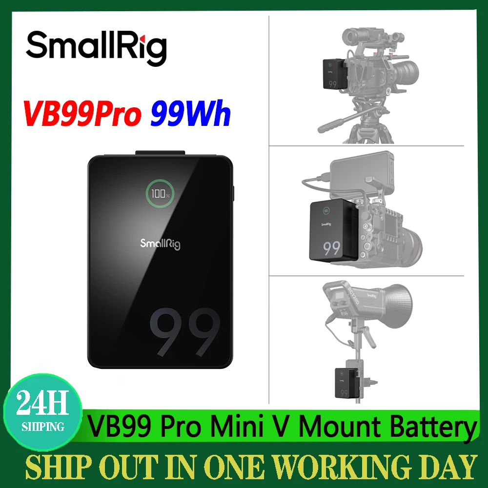 SmallRig 4292 VB99Pro 99Wh ミニ V マウント バッテリー 3500mAh 大