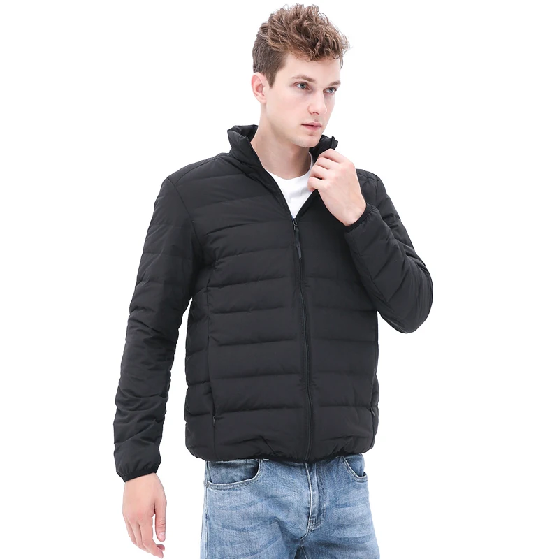 2023 New Winter High Quality Down Jackets Men Windproof Seamless Hooded Puffer Winter Coat Man Lightweight Portable Outerwear