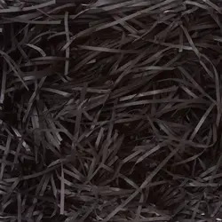 Vibrant Shredded Crinkle Paper Raffia Filler for DIY Crafts and Gift Packaging (Black)