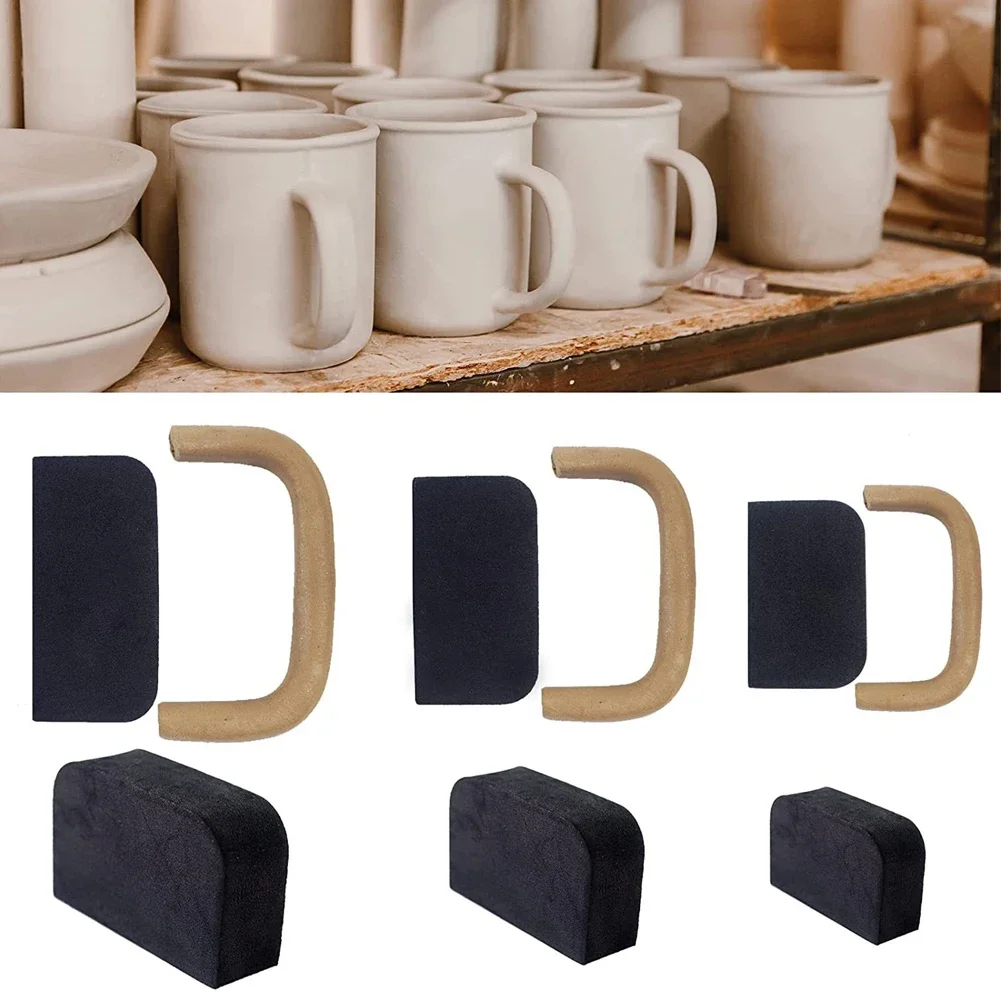Pottery Mug Handle Molds Set of 12 DIY Cups Handle Making Mold Tool for Clay Ceramic Clay Cutters Coffee Mug Mold pottery sculpting tools clay sculpting tools pottery tools clay craft tool