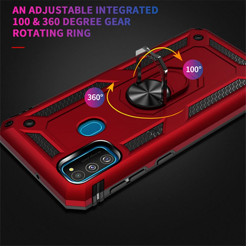 Kickstand Ring Holder Armor Cover Samsung galaxy M30S M10 M20 M30 M40 A10 A20S A70 A90 5G A30S A40 A50 A80 A90 5G Case