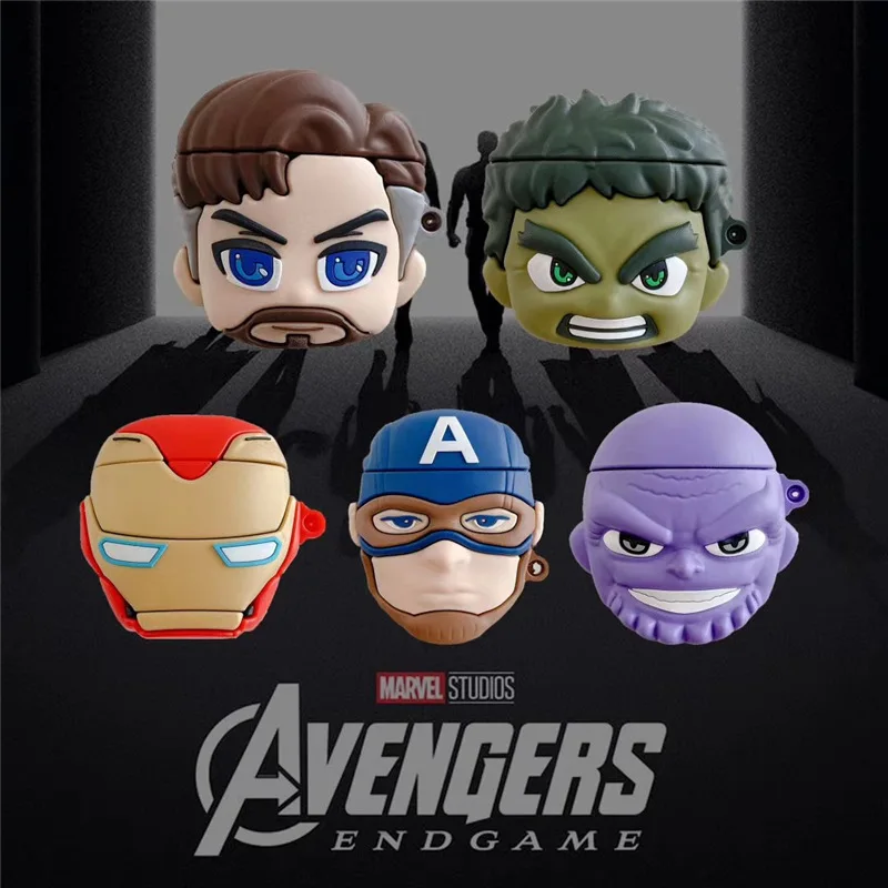 

For Airpods Pro 2 Case Disney,Iron Man Hulk Captain For Airpods Pro Case,Silicone Protective Earphone Cover For Airpods Case