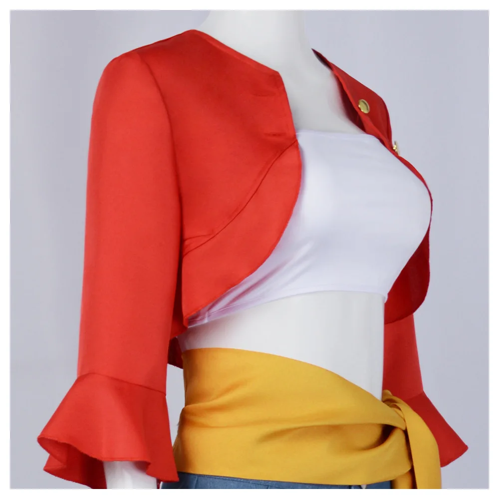 One Piece: Monkey D. Luffy | Red Cosplay Costume 28 One Piece Monkey D. Luffy Cosplay Costume for Women (Unofficial)