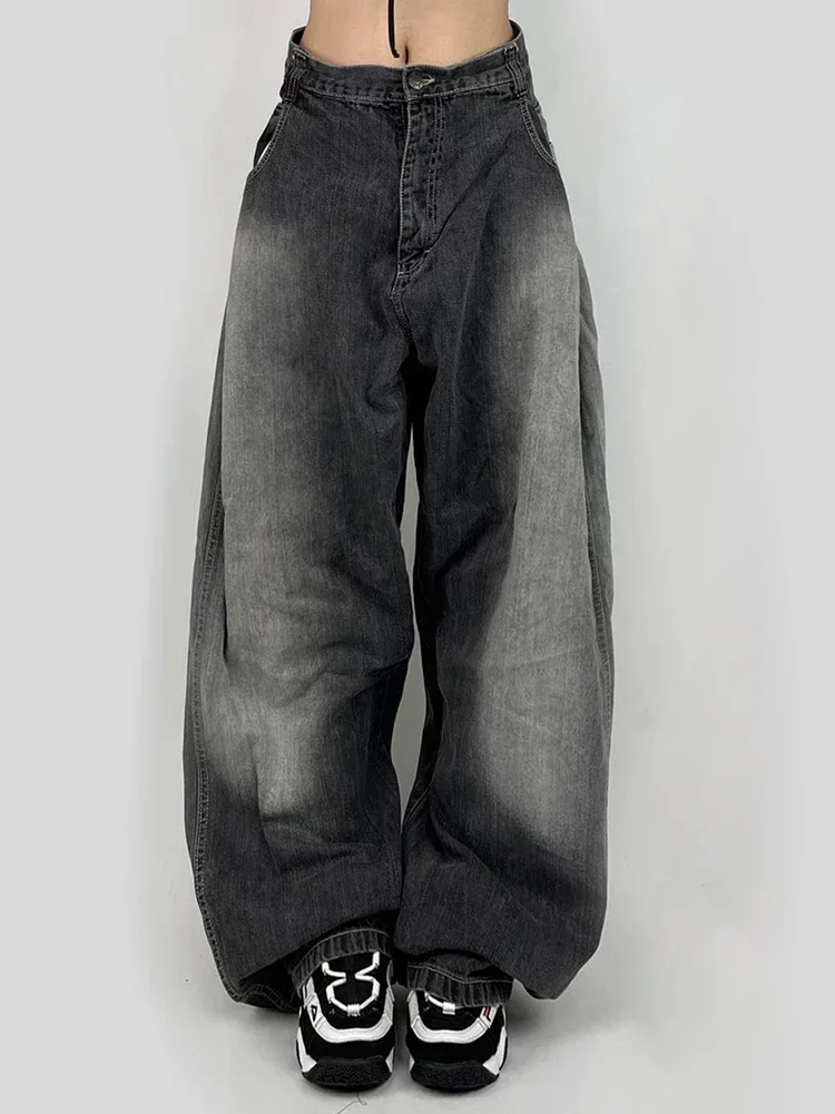 Streetwear Oversized Jeans Women Baggy High Waist Wide Leg Denim Cargo Pants Harajuku y2k Vintage Mom Jeans Korean Style