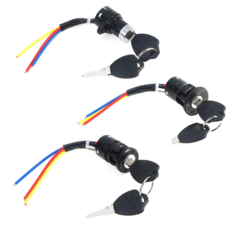 Universal Ignition Switch Key Power Lock Electric Bicycle Biking Portable Dustproof Cycling Parts for Electric Scooter
