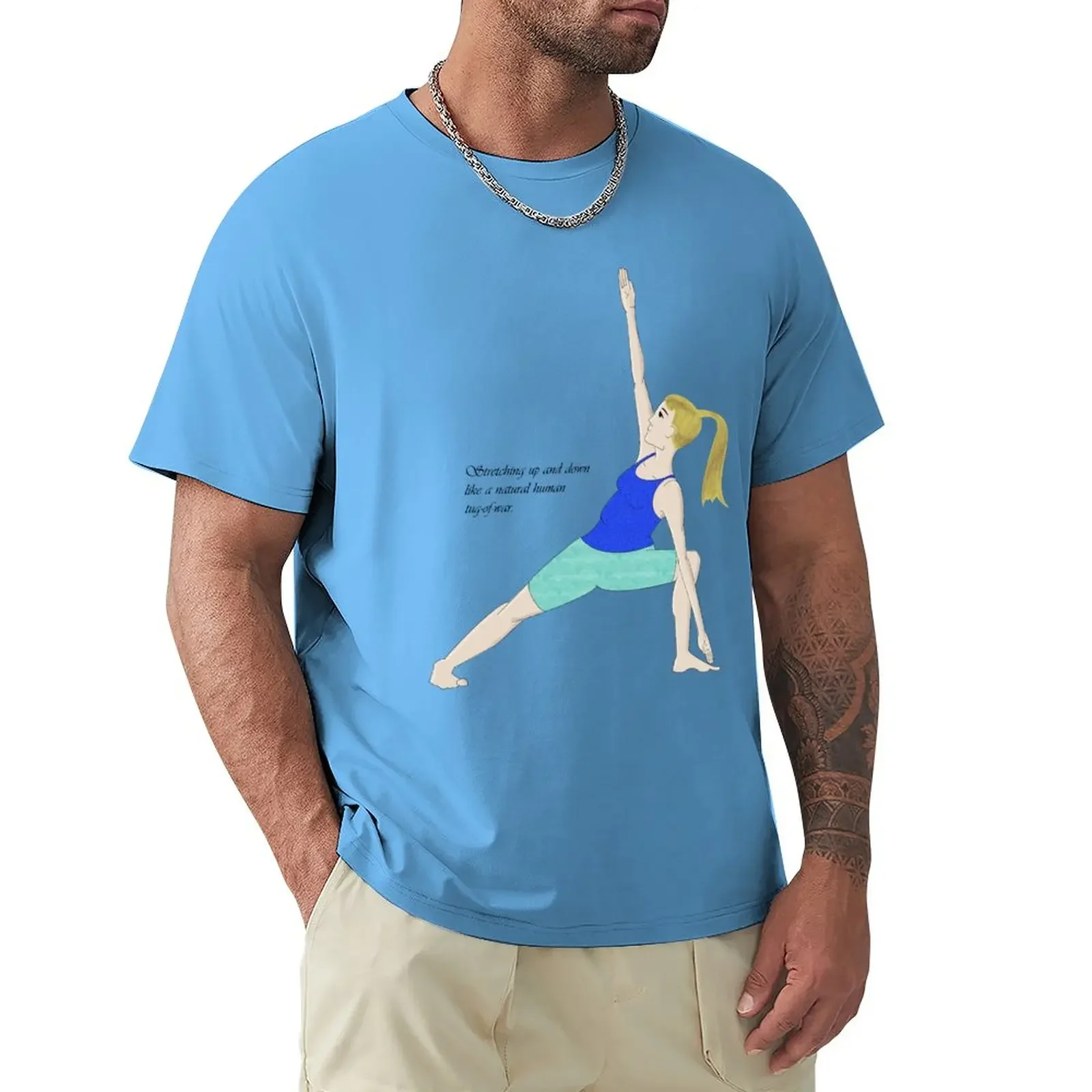 

Triangle Posture T-Shirt Short sleeve tee sweat animal prinfor boys men t shirts