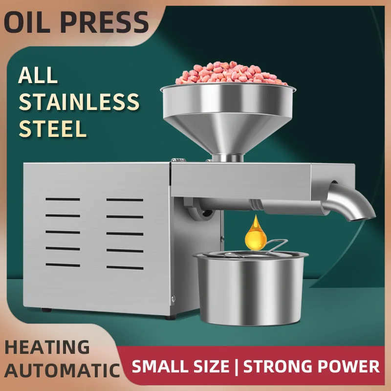 BEIJAMEI R3 Stainless Steel Oil Press Machine Home Commercial Oil Extractor Expeller Presser 110V or 220V available