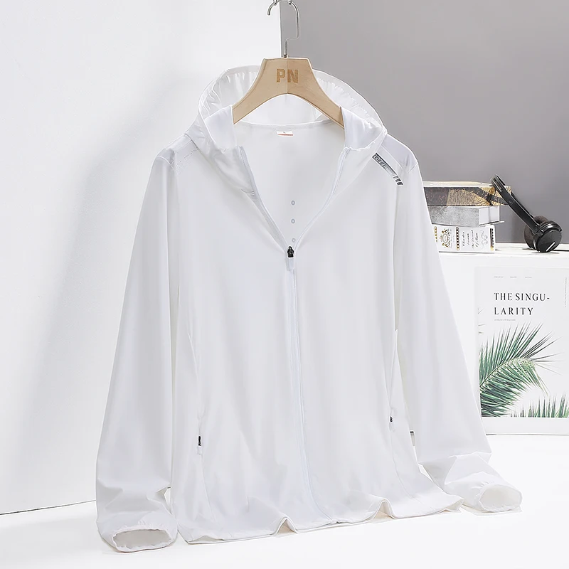 

Men Clothing With Hood Top Quality Fashion Casual Style Sunscreen Clothes Oversize 5XL Breathable Comfortable Roupas Masculinas