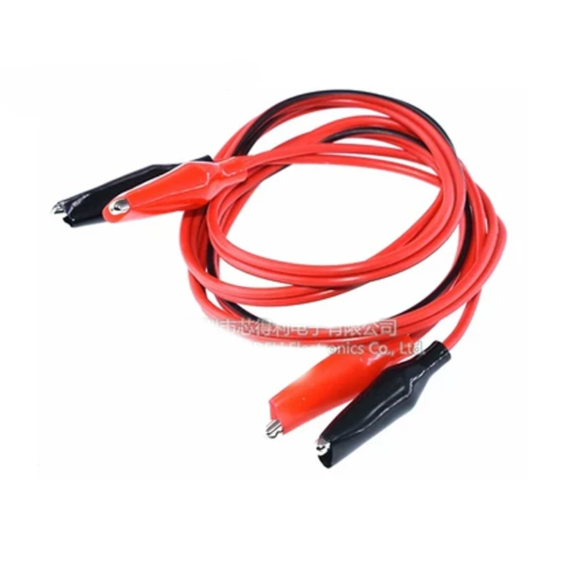 Electrical Alligator Clips Cable Jumper Wire 1PCS 1M DIY Test Leads Double-ended Crocodile Test Clips Cords Roach For Multimete alligator clips