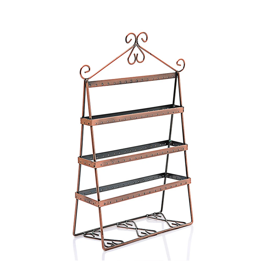 Stud Holes Organizer Double-side Stand Earring Holder Save Space Jewelry Display Rack Home Pendant Dresser Ornaments