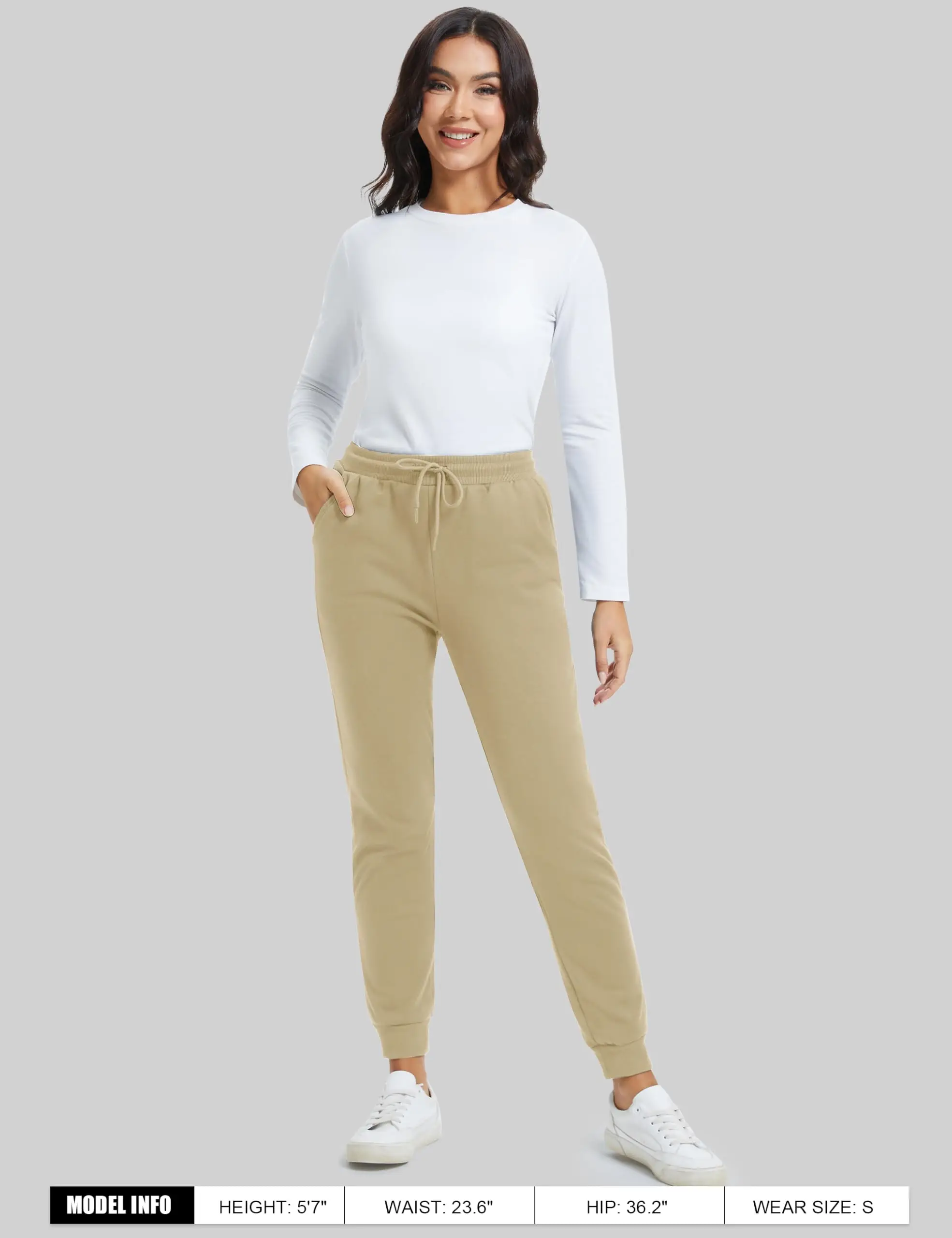 TACVASEN Warm Sherpa Lined Thermal Drawstring Sweatpants Women's Winter Fleece Pants Insulated Athletic Joggers with Pockets