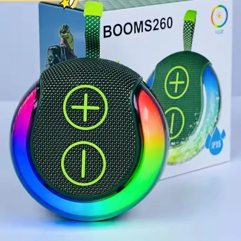 Mini Portable Waterproof Bluetooth Speaker Sound Activated RGB Mobile Music Loud Boombox Home Party TWS Wireless Subwoofer Card_voghion.com