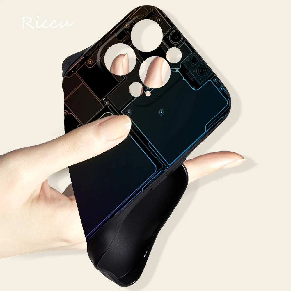 Per Iphone14 Inside Scheda Madre Circuit Board Custodia Per Telefono Iphone 14 11 12 Pro 8 7 Plus X 13 Pro Max Se2020 6 Plus Xr Xs 13 Cover