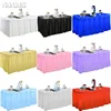 Disposable Table Waterproof and Oil Skirt BPA Free Plastic Tableskirt Disposable Reusable Party Wedding Festival Decor 1