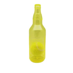 Pet Dog Chewing Toy with Tennis Ball - Interactive Squeaky Puzzle Toy - S (Yellow)
