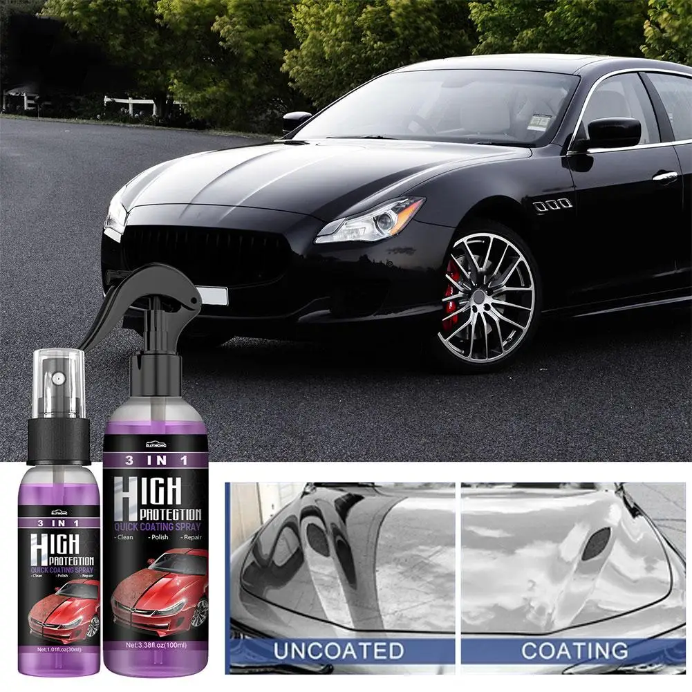 3 in 1 Schnellbeschichtungsspray,Auto-Schildbeschichtung mit Schutz   Wasserloses Autowasch-Keramik-Spray-Beschichtungs-schnelles Auto -Beschichtungs-Spray für Autos, Motorrad : : Auto & Motorrad