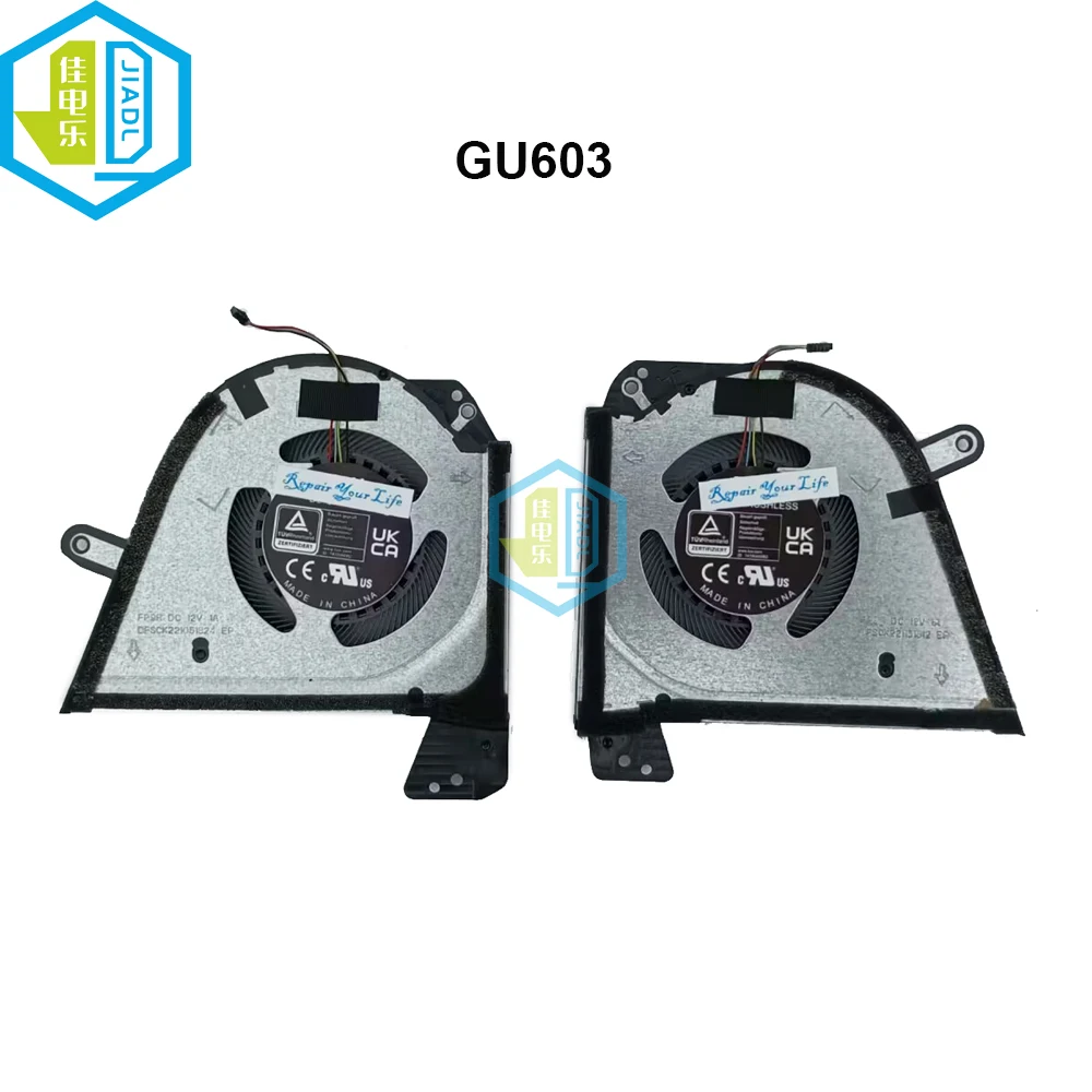 Notebook Placa Gráficacpu Gpu Ventilador de Refrigeração para Asus Rog Zephyrus M16 Gu603 ze Gu603zx Gu603zm Gu603zw 13nr08r0t03111 02111 Fãs
