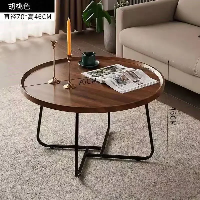 

AOLIVIYA Official New Coffee Shop Table Coffee Table Small Apartment Living Room Sofa Side Table round Simple Rental House